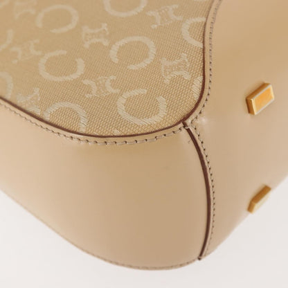 Celine Macadam Shoulder Bag Canvas, BEIGE, CANVAS, Shoulder bag