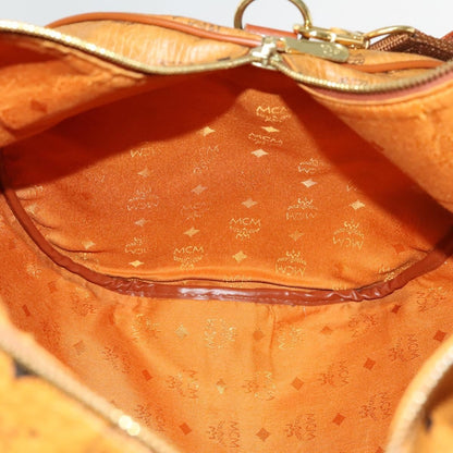 MCM Visetos Handbag Canvas and Leather, BROWN, CANVAS, Travel bag