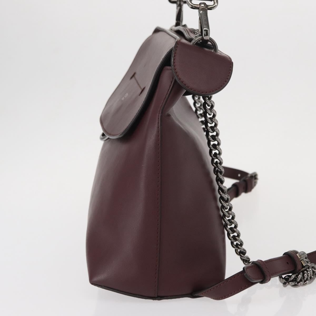 Fendi Back to School Backpack Leather, BURGUNDY, LEATHER, Backpack