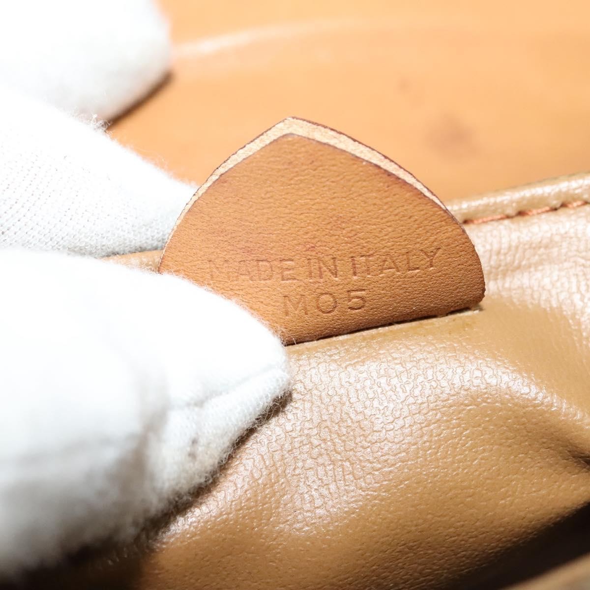 Celine Vintage Macadam Shoulder Bag Macadam Canva  Vinyl, BEIGE, PVC, Shoulder bag