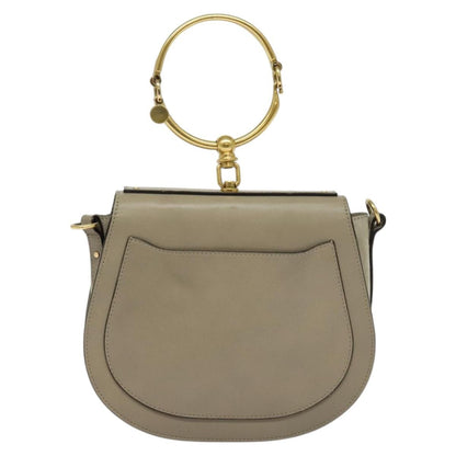 Chloe Nile Crossbody Bag Leather, BEIGE, LEATHER, Shoulder bag