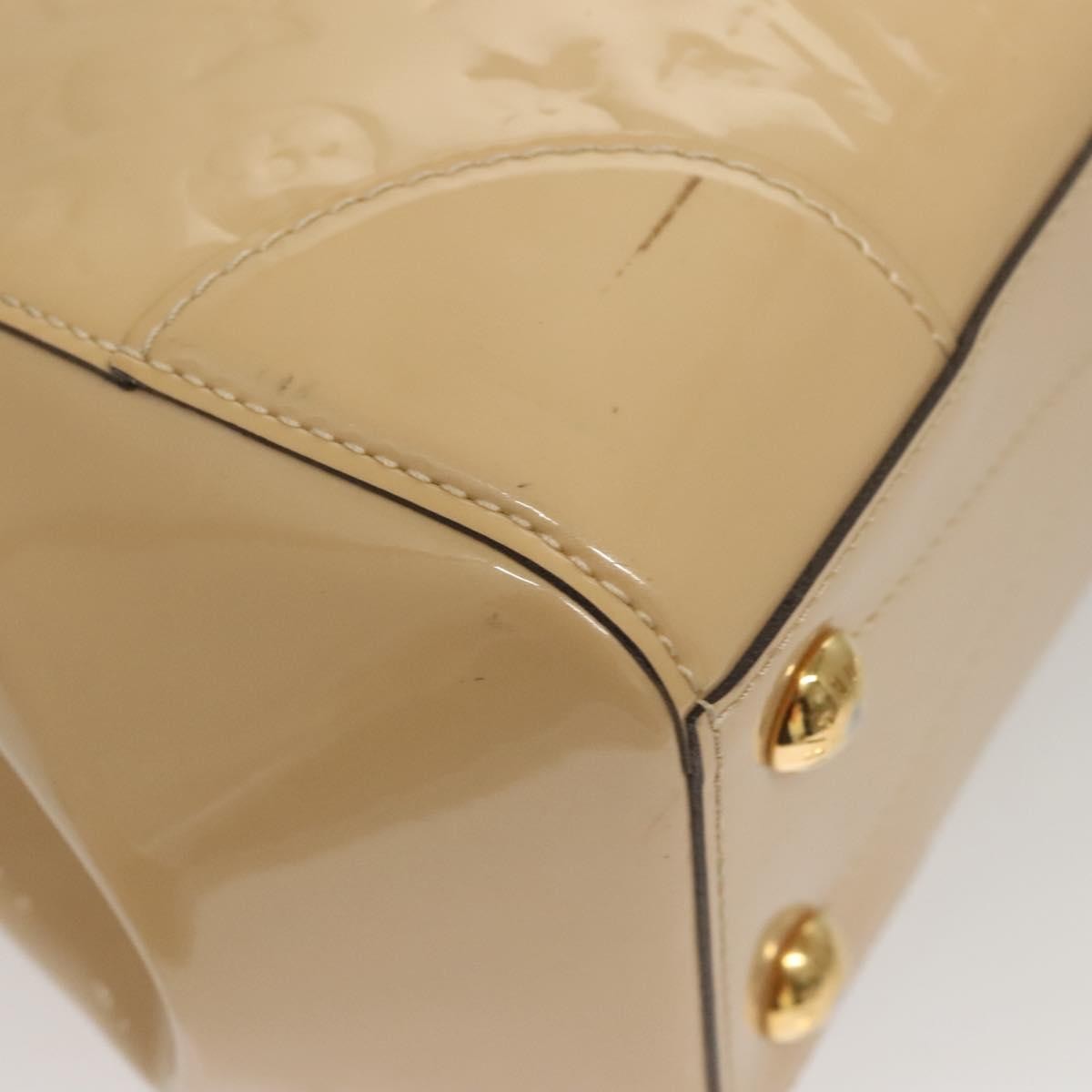 Louis Vuitton Santa Monica Handbag Monogram Vernis, BEIGE, PATENT_LEATHER, Handbag