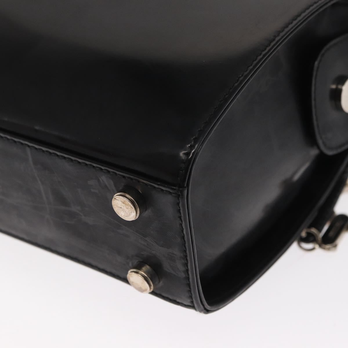 Salvatore Ferragamo Gancini Shoulder Bag Leather, BLACK, LEATHER, Shoulder bag