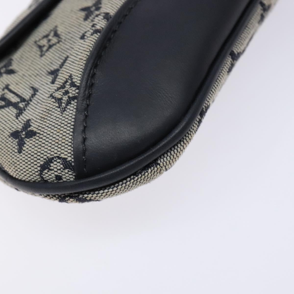 Louis Vuitton Anne Sophie Clutch Mini Lin, BLUE, CANVAS, Clutche & pouche