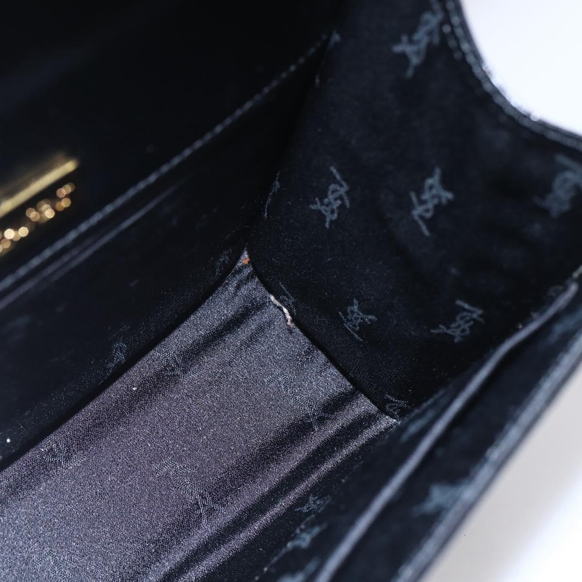 Saint Laurent Vintage Handbag Leather, BLACK, LEATHER, Handbag