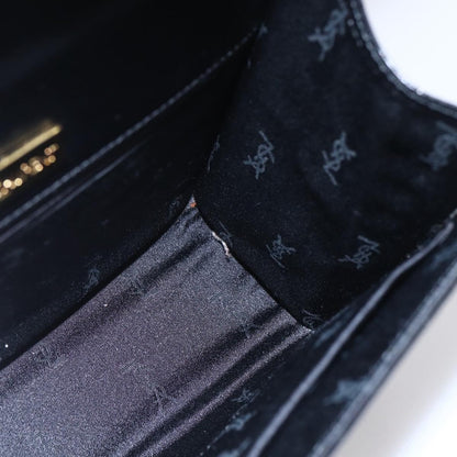 Saint Laurent Vintage Handbag Leather, BLACK, LEATHER, Handbag