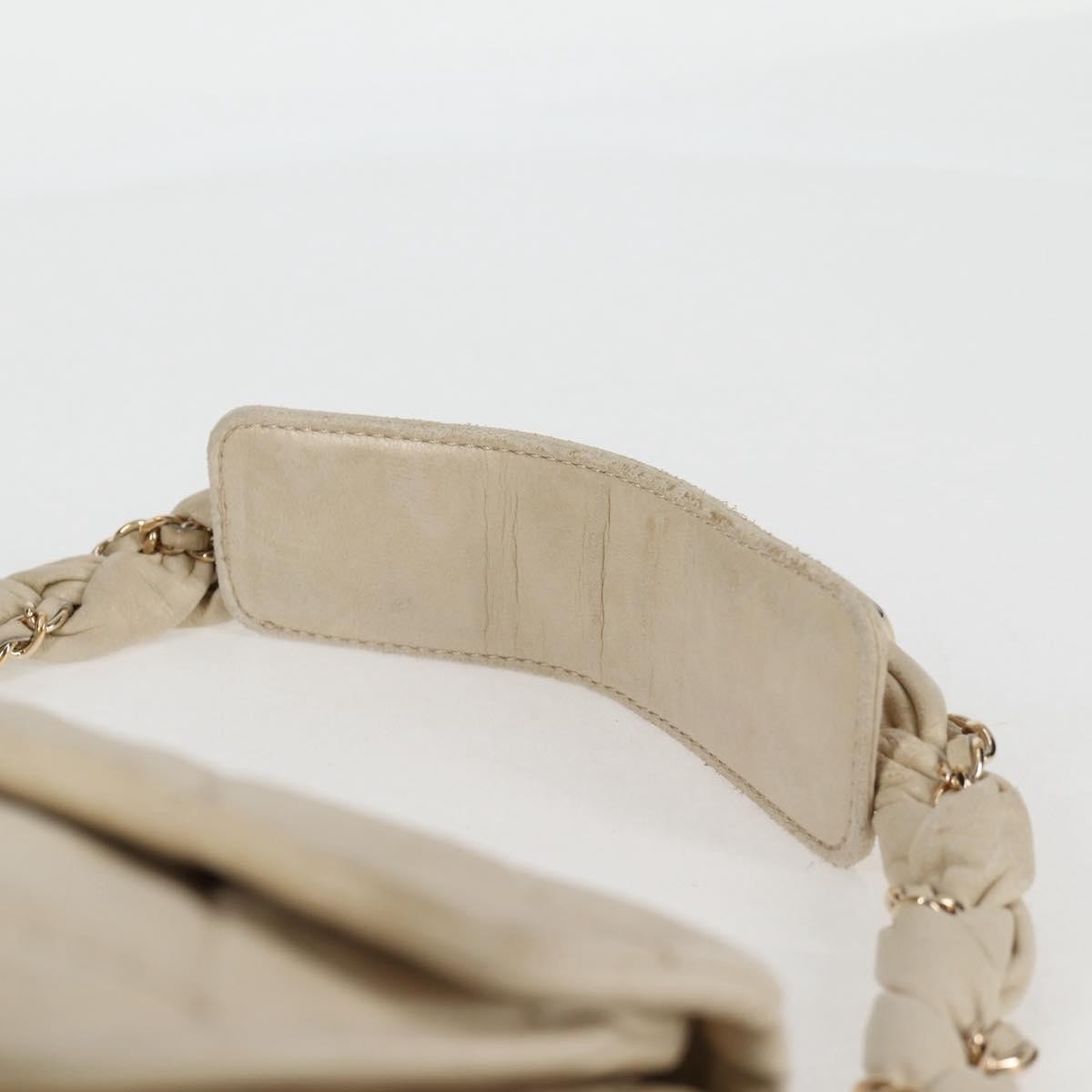 Chanel Lady Braid Flap Bag Quilted Distressed Lambskin, BEIGE, LEATHER, Shoulder bag