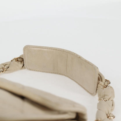Chanel Lady Braid Flap Bag Quilted Distressed Lambskin, BEIGE, LEATHER, Shoulder bag