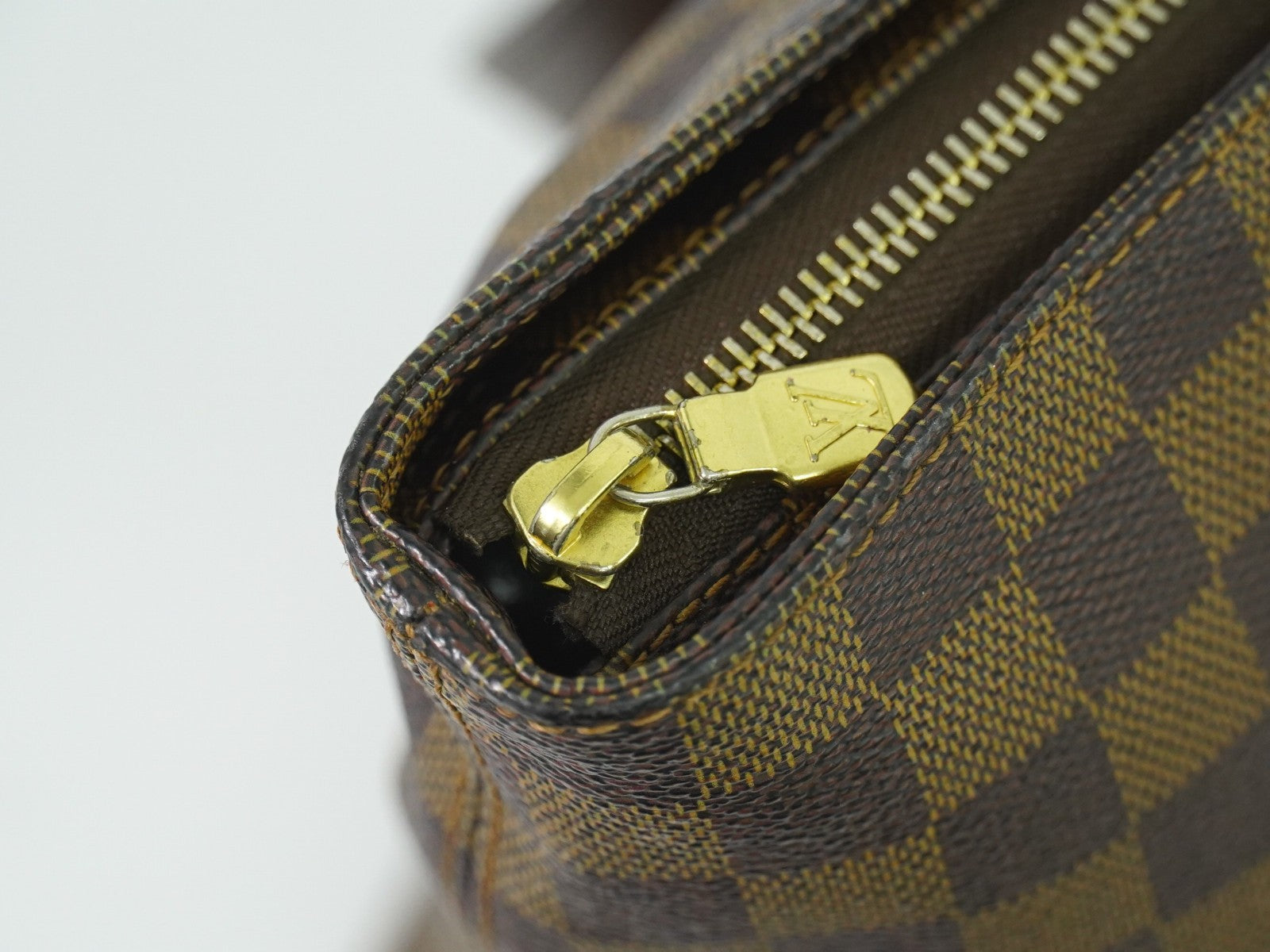 Louis Vuitton Cabas Mezzo Damier, BROWN, CANVAS, Tote bag