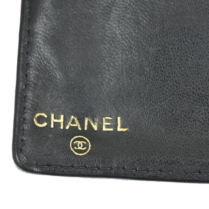 Chanel CC Bifold Wallet Quilted Caviar, BLACK, LEATHER, Wallets