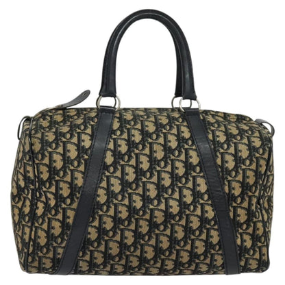 Christian Dior Vintage Trotter Boston Bag Diorissimo Canvas, NAVY, CANVAS, Handbag