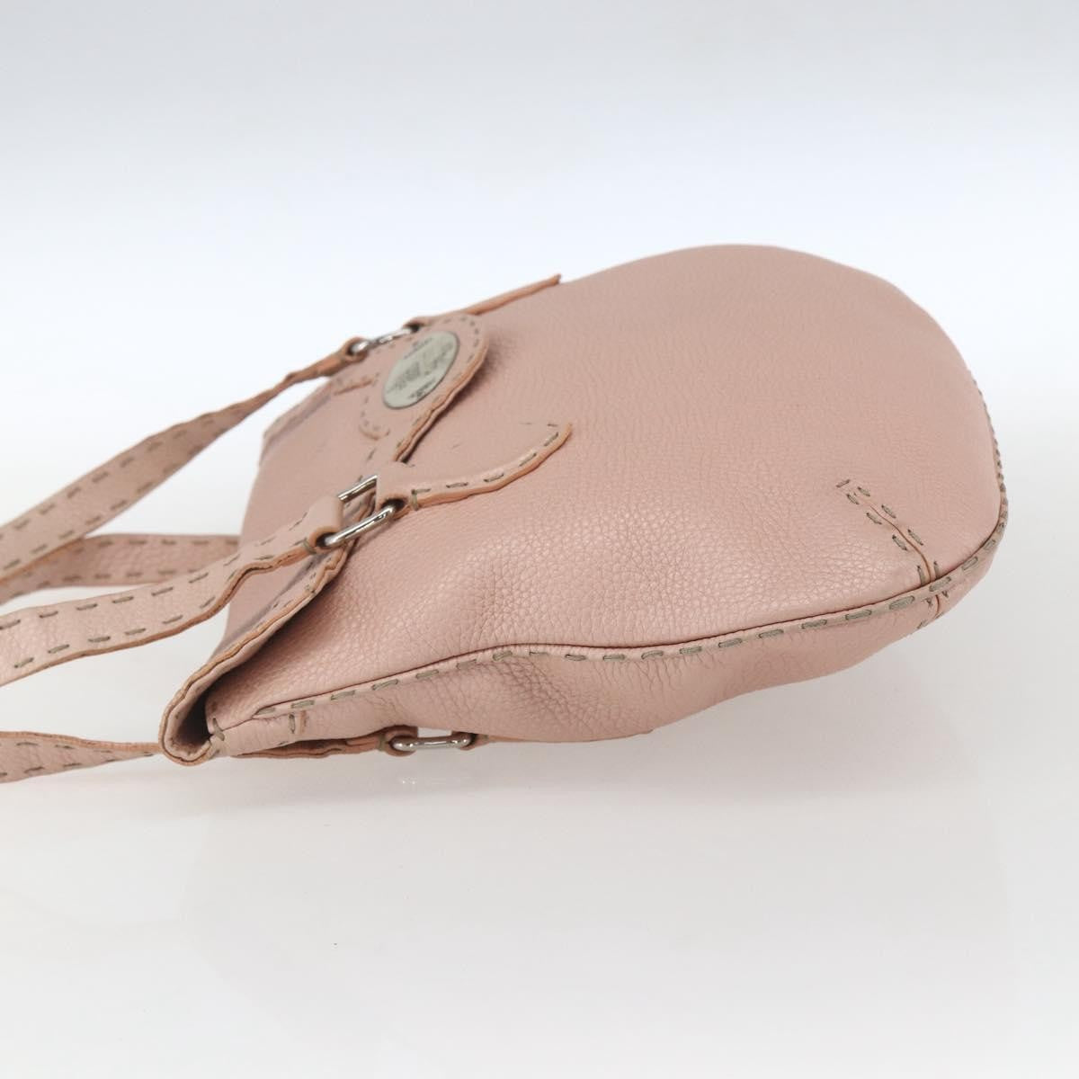 Fendi Selleria Tote Leather, PINK, LEATHER, Tote bag