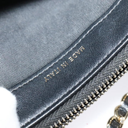 Chanel Deauville Chain wallet Raffia, NAVY, WICKER, Wallets