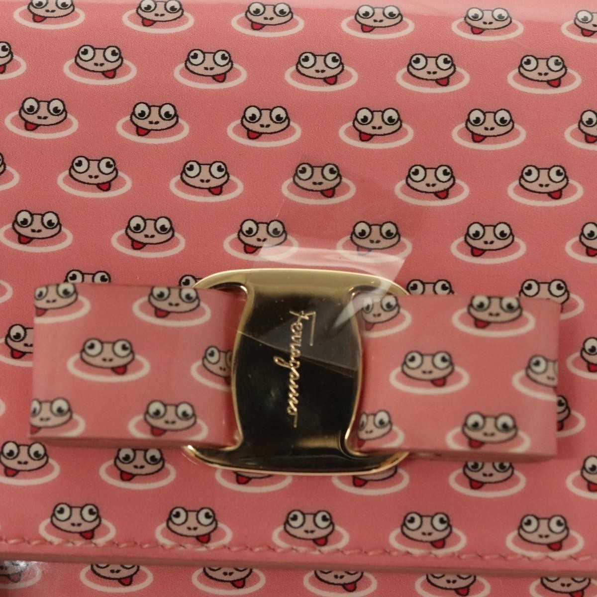 Salvatore Ferragamo Vala Shoulder Bag Patent Leather, PINK, PATENT_LEATHER, Shoulder bag