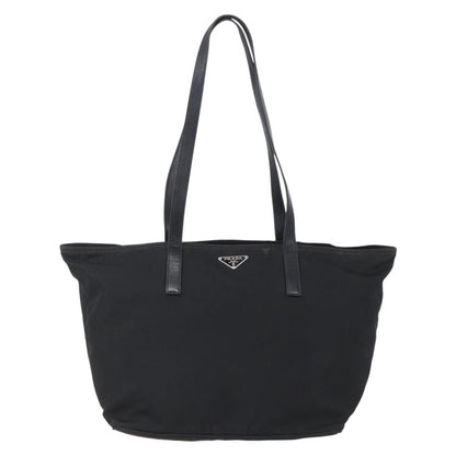 Prada Vintage Zip Tote Tessuto, BLACK, NYLON, Tote bag