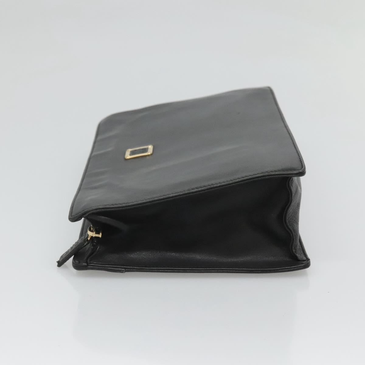 Loewe Anagram Clutch Bag Leather, BLACK, LEATHER, Clutche & pouche