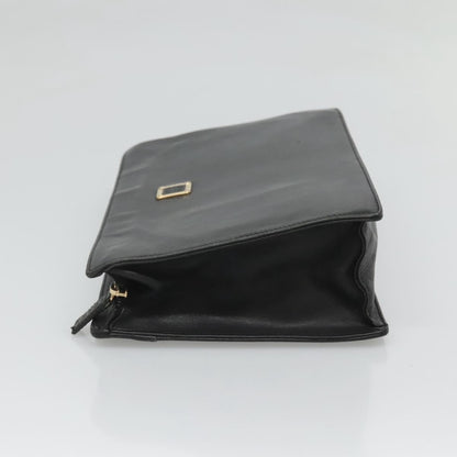 Loewe Anagram Clutch Bag Leather, BLACK, LEATHER, Clutche & pouche
