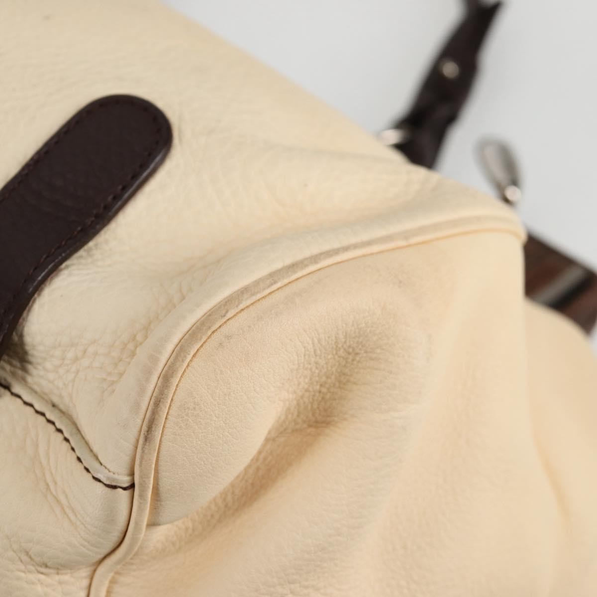 Salvatore Ferragamo Gancini handbag Leather, BEIGE, LEATHER, Handbag