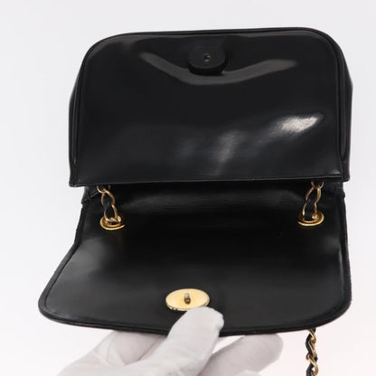 Chanel Vintage CC Stitch Flap Bag Patent, BLACK, PATENT_LEATHER, Shoulder bag