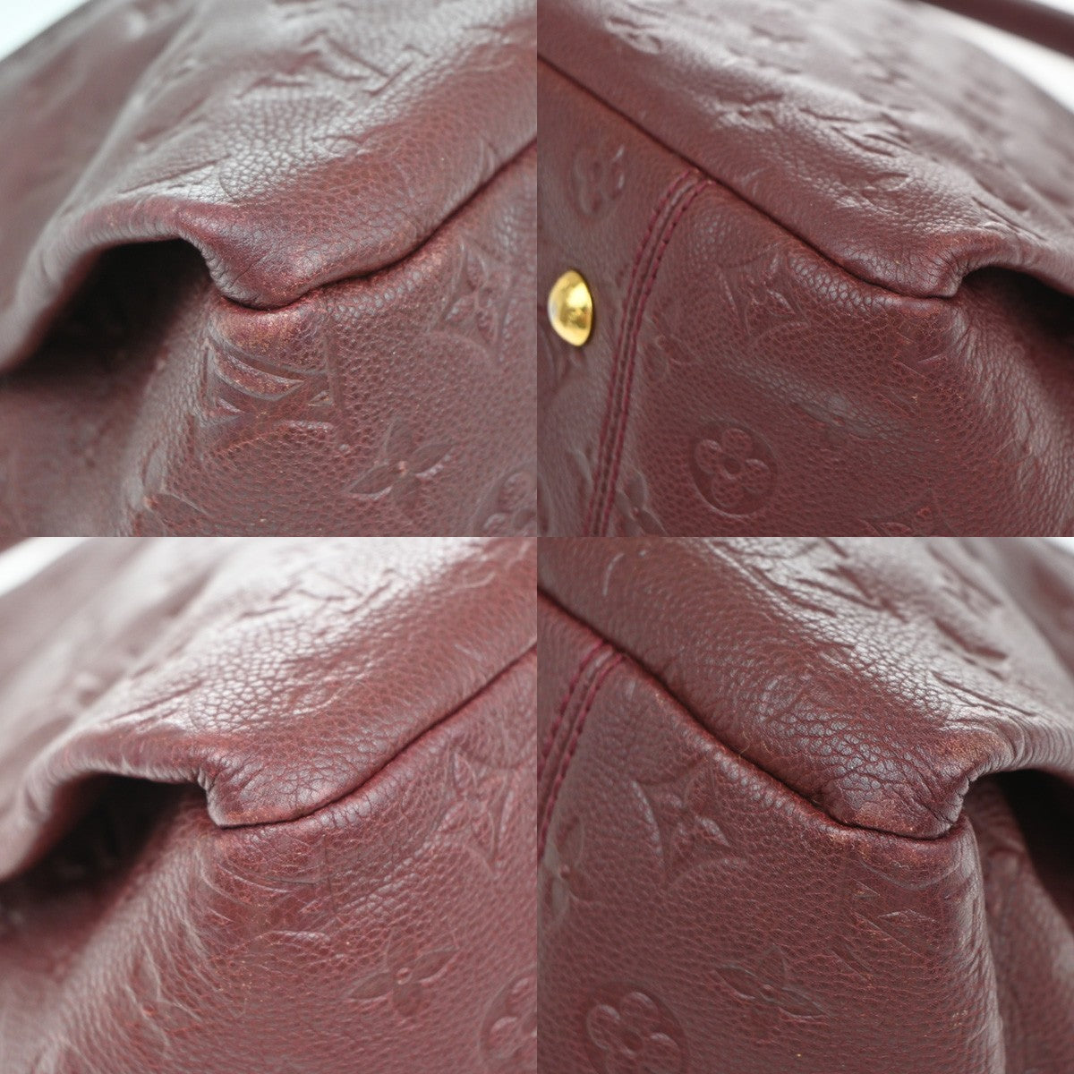 Louis Vuitton Artsy Handbag Monogram Empreinte Leather, RED, LEATHER, Shoulder bag