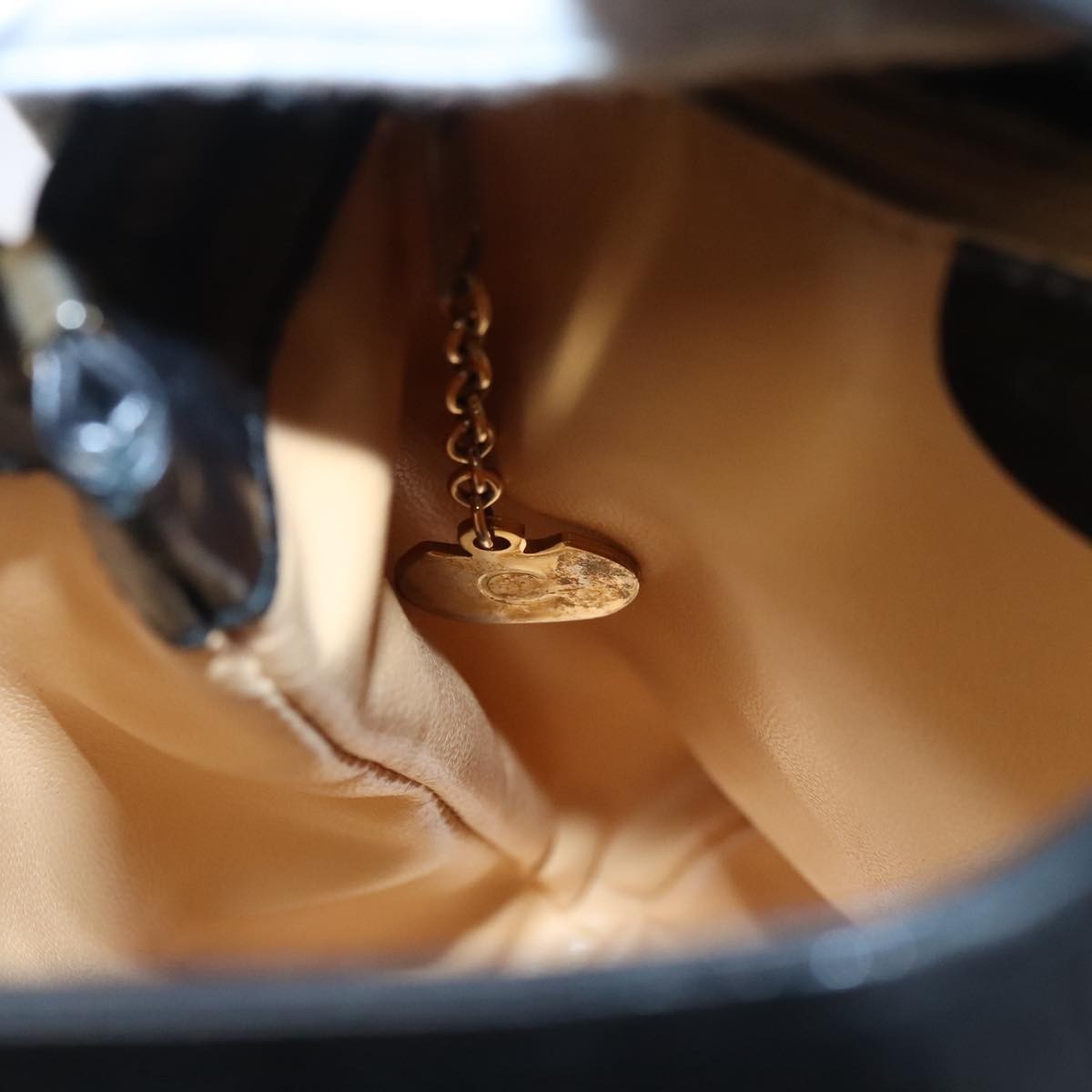 Celine Shoulder Bag Leather, BLACK, LEATHER, Shoulder bag