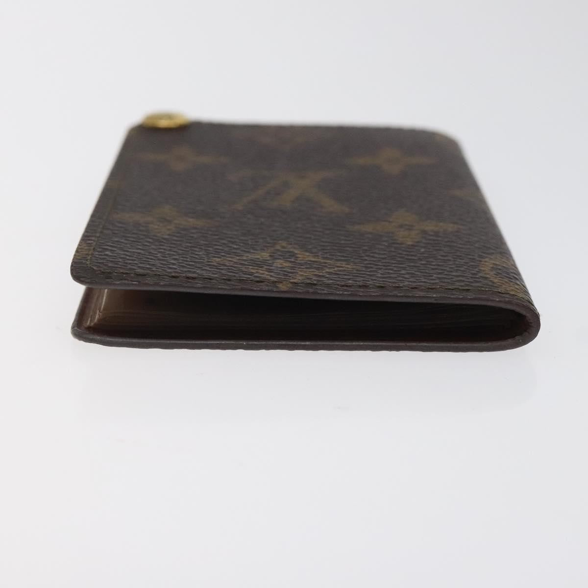 Louis Vuitton Porte Cartes Pression Card Case Monogram Canvas, BROWN, CANVAS, Card Holders
