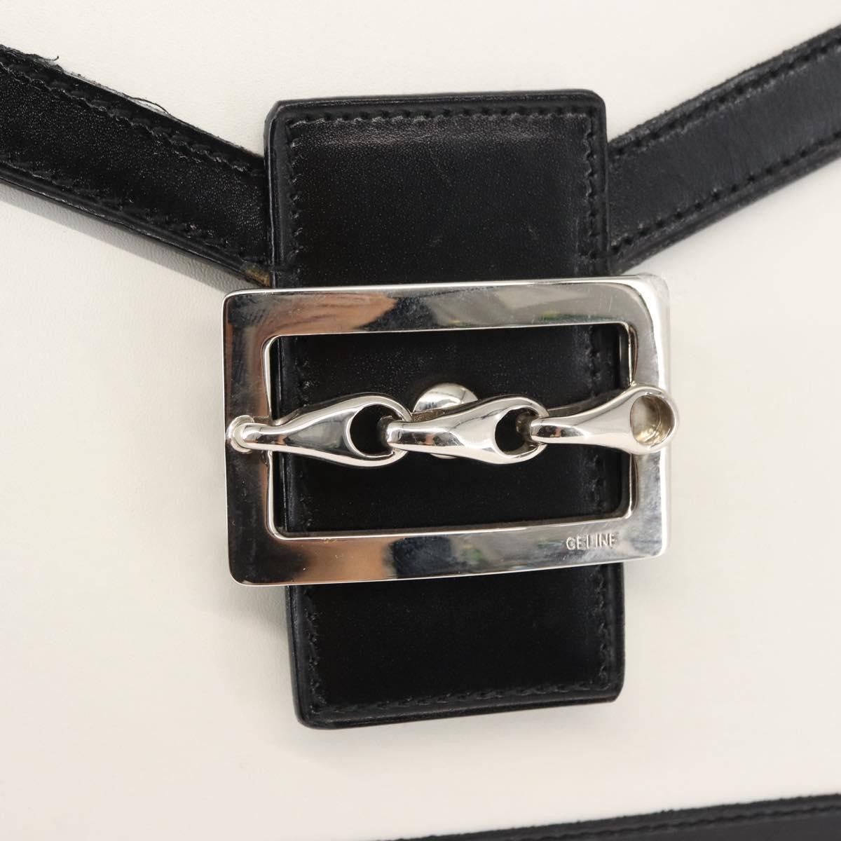 Celine Handbag Leather, WHITE, LEATHER, Handbag