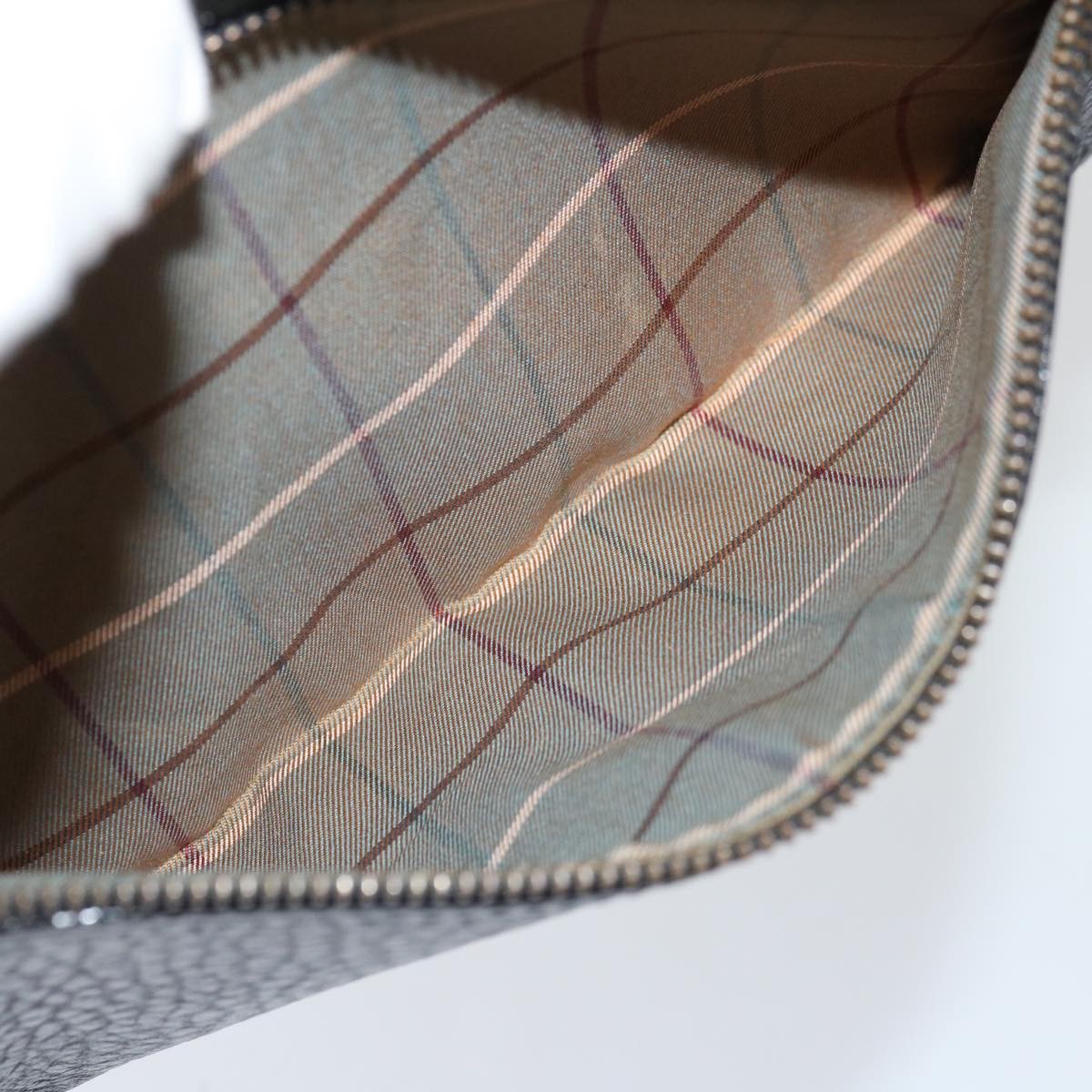 Burberry Zip Clutch Leather, BLACK, LEATHER, Clutche & pouche