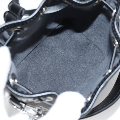 Louis Vuitton Noe NM Handbag Monogram Jacquard Denim, BLACK, CANVAS, Shoulder bag