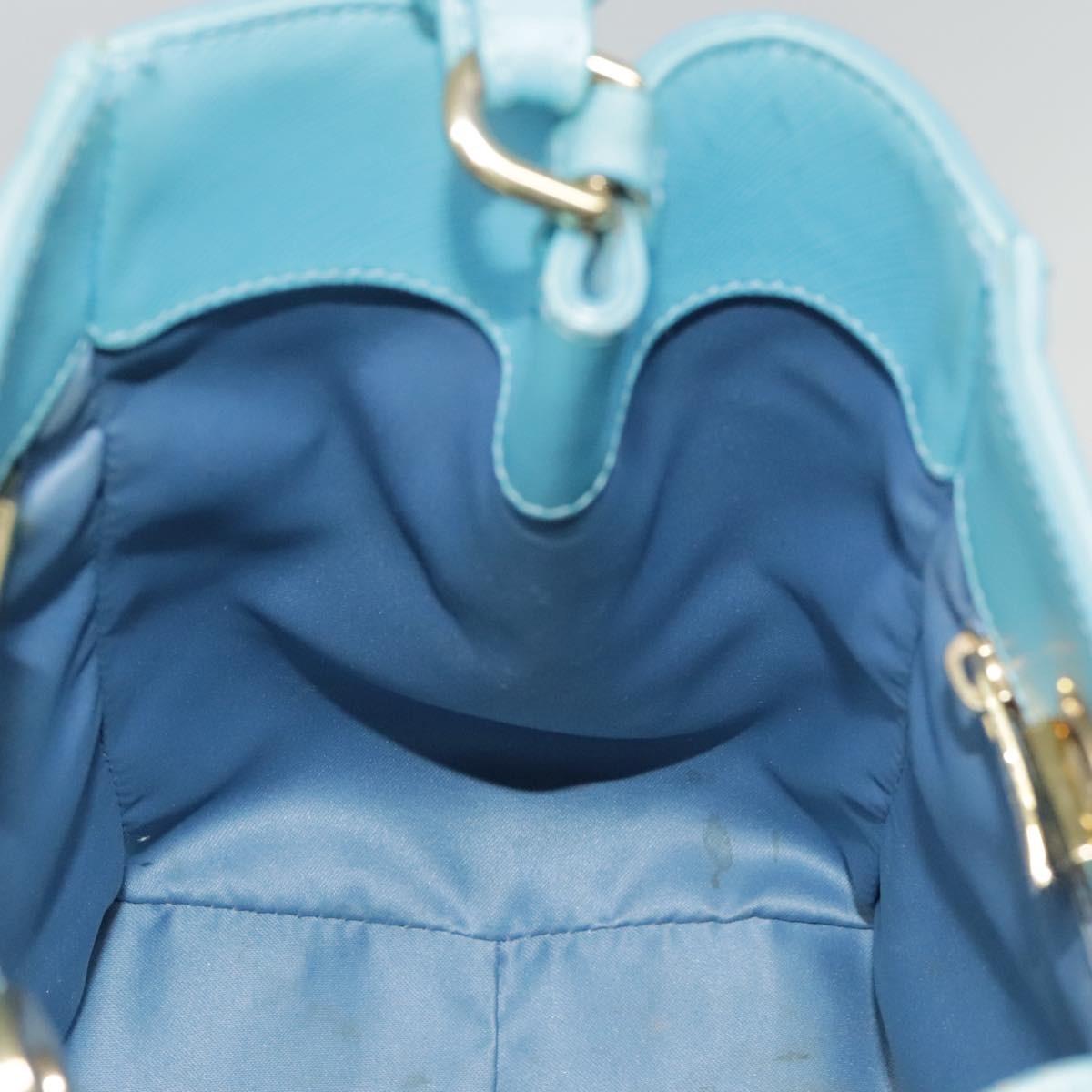 Salvatore Ferragamo Vara Bow Chain Tote Leather, BLUE, LEATHER, Tote bag