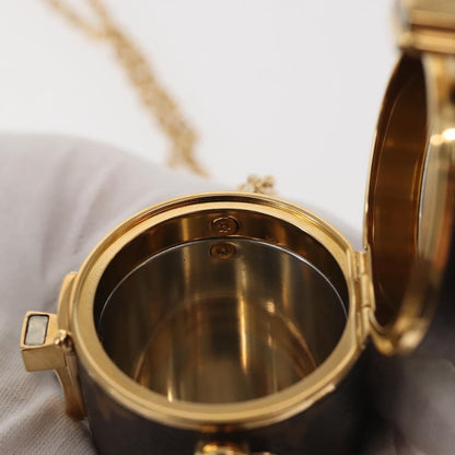 Louis Vuitton Lipstick Case on Chain Monogram Canvas, BROWN, CANVAS, Clutche & pouche