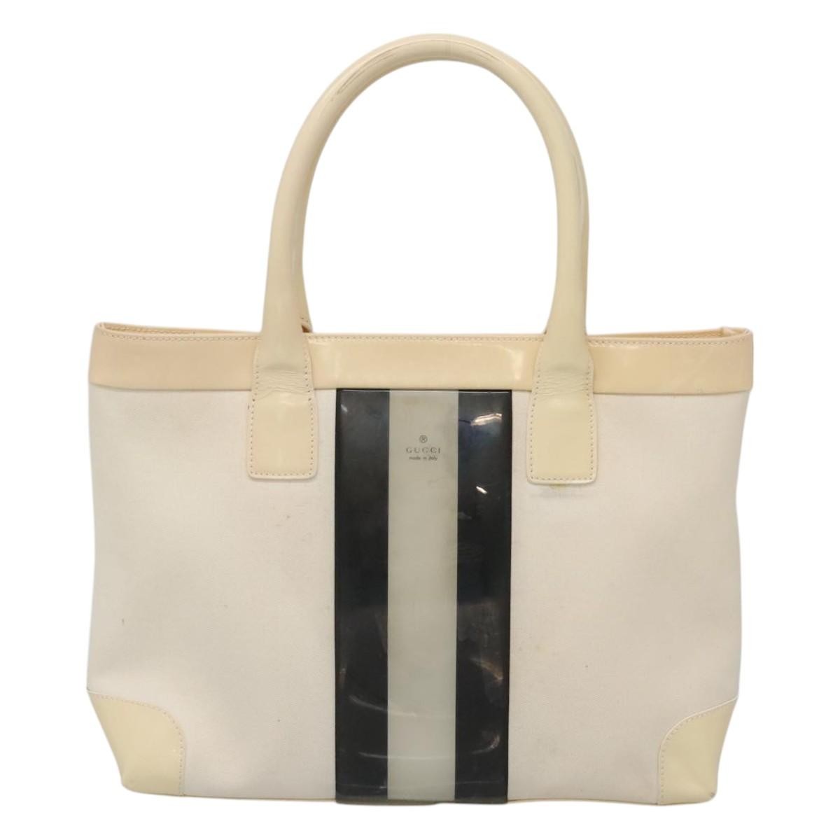 Gucci Open Tote Diamante Canvas, WHITE, CANVAS, Tote bag