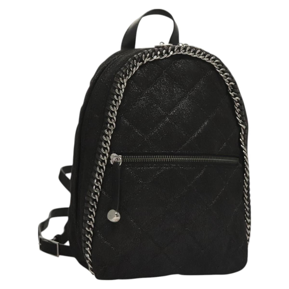 Stella McCartney Falabella Flap Pocket Backpack Shaggy Deer, BLACK, SUEDE, Backpack