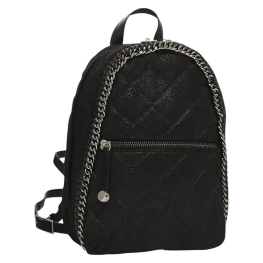 Stella McCartney Falabella Flap Pocket Backpack Shaggy Deer, BLACK, SUEDE, Backpack