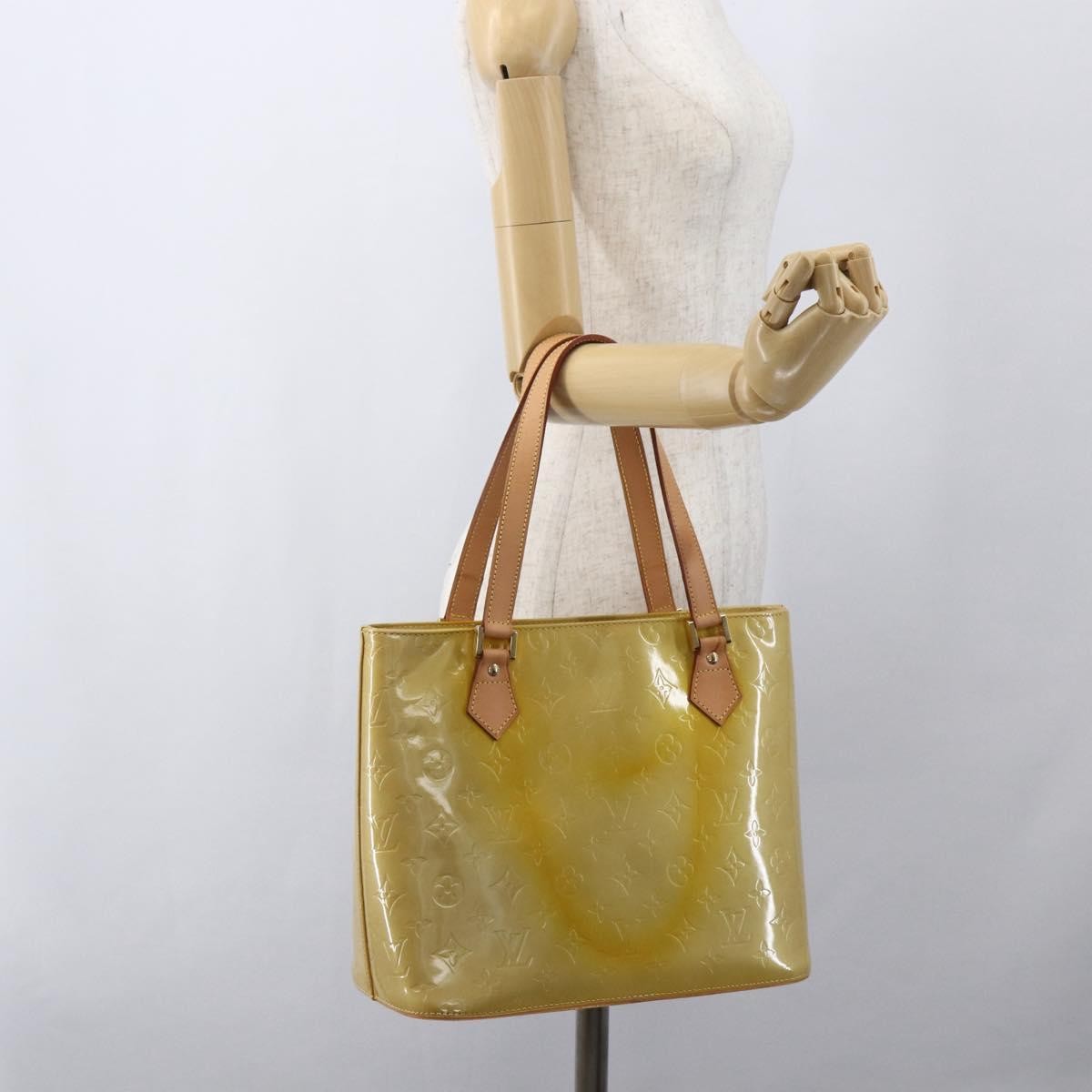 Louis Vuitton Houston Handbag Monogram Vernis, BEIGE, PATENT_LEATHER, Handbag