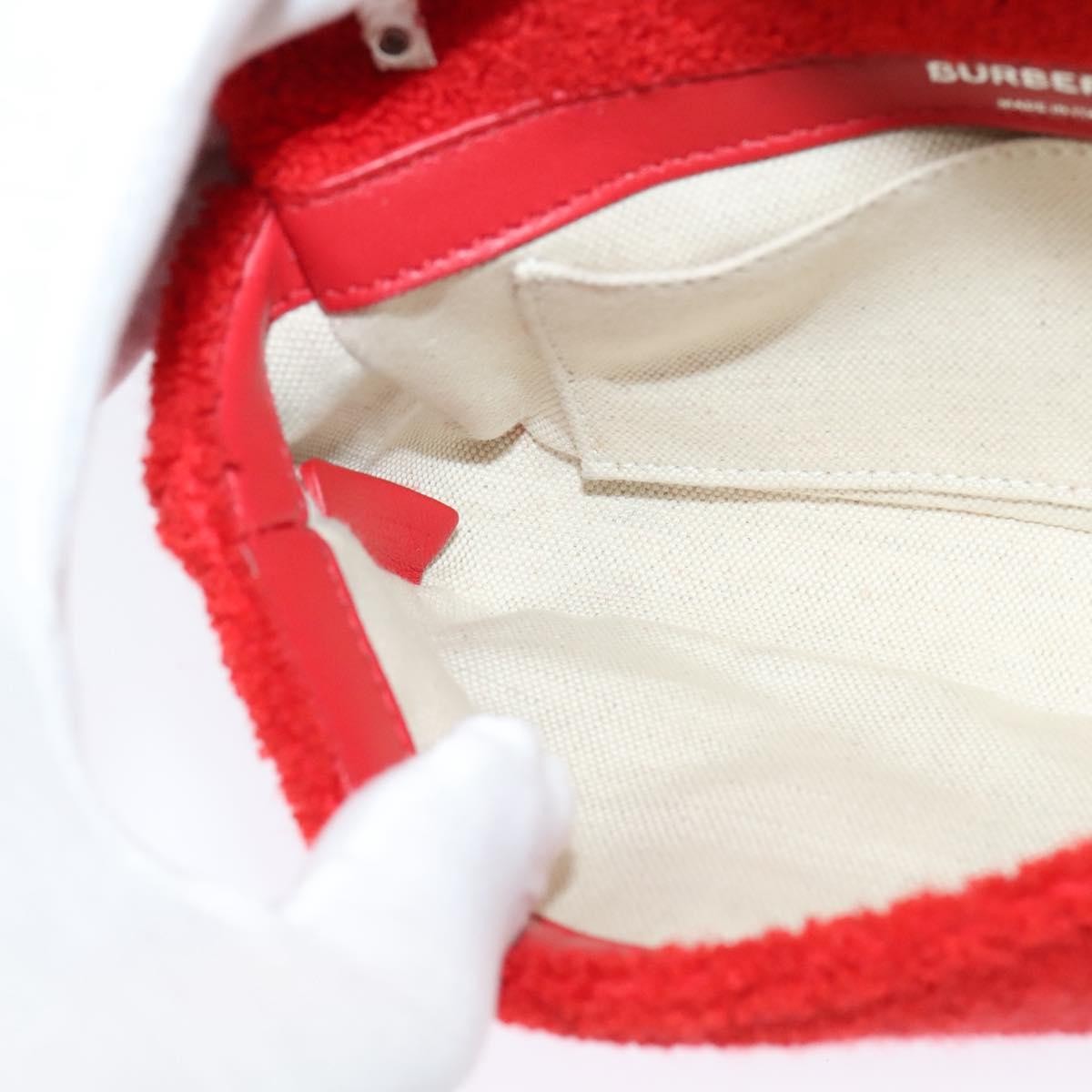 Burberry Lola Shoulder Bag Pile, RED, COTTON, Shoulder bag