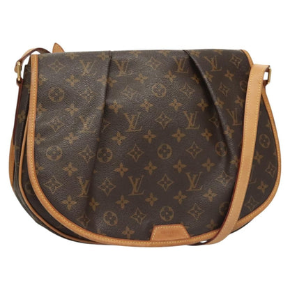 Louis Vuitton Menilmontant Handbag Monogram Canvas, BROWN, CANVAS, Shoulder bag