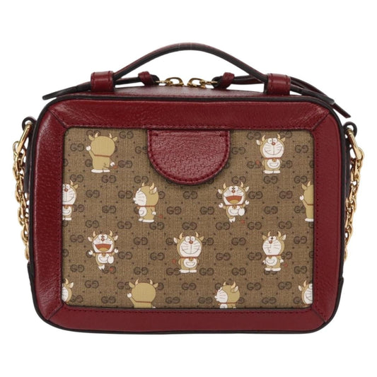 Gucci Doraemon Ophidia Zip Around Camera Bag Printed Mini GG Coated Canvas, BEIGE, CANVAS, Shoulder bag