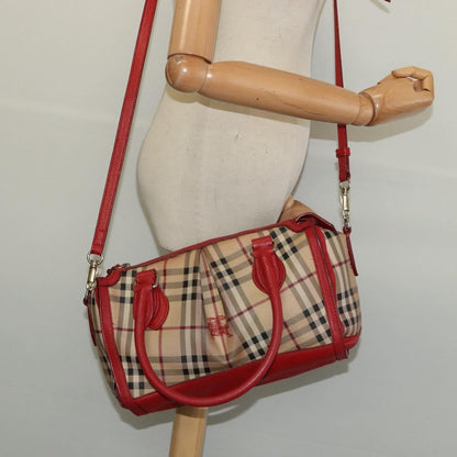 Burberry Pilgrim Satchel Haymarket Coated Canvas, BEIGE, CANVAS, Handbag