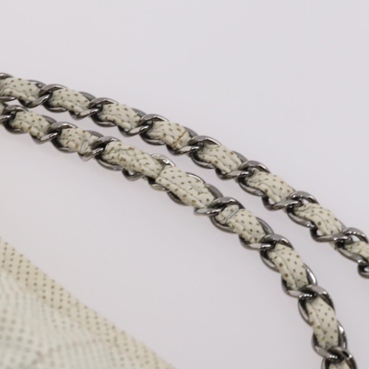 Chanel Vintage Chain Shoulder Bag Leather, ECRU, LEATHER, Shoulder bag