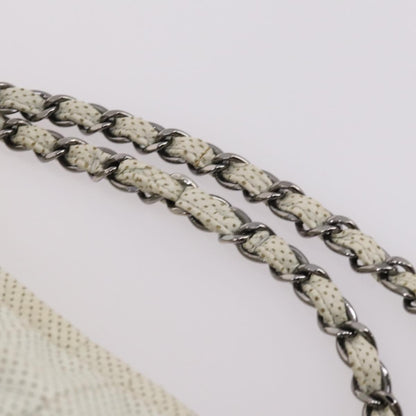 Chanel Vintage Chain Shoulder Bag Leather, ECRU, LEATHER, Shoulder bag