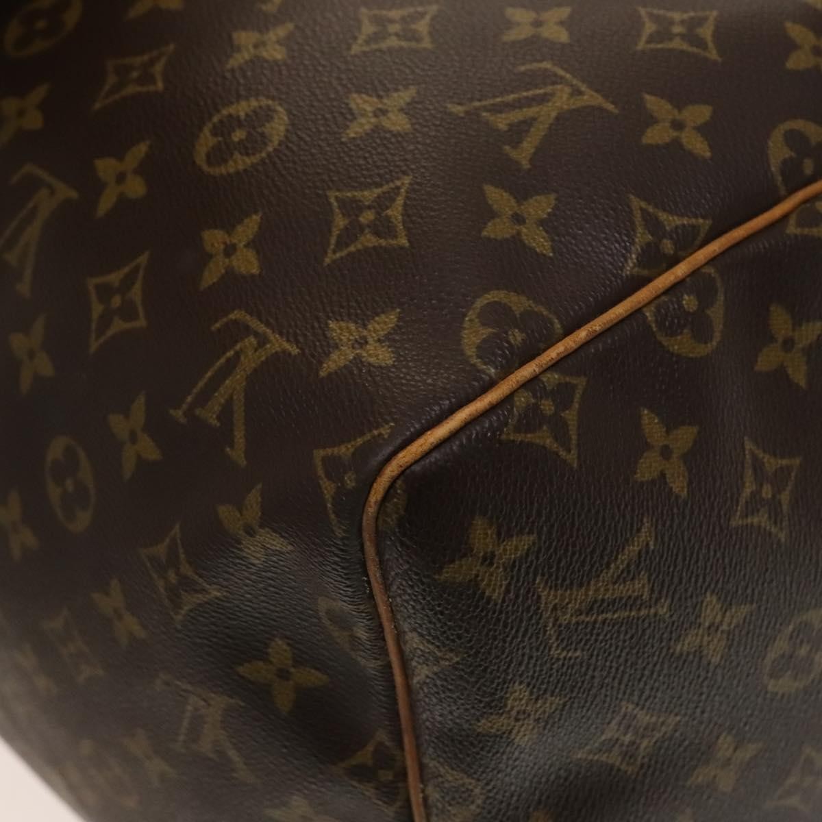 Louis Vuitton Keepall Bag Monogram Canvas, BROWN, CANVAS, Travel bag