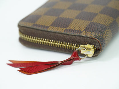 Louis Vuitton Clemence Wallet Damier, BROWN, CANVAS, Wallets