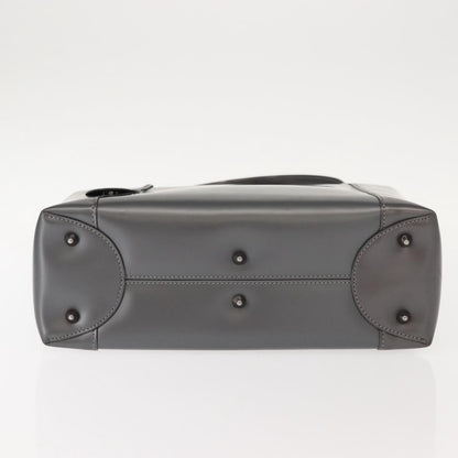 Christian Dior Vintage Handbag Leather, GRAY, LEATHER, Handbag