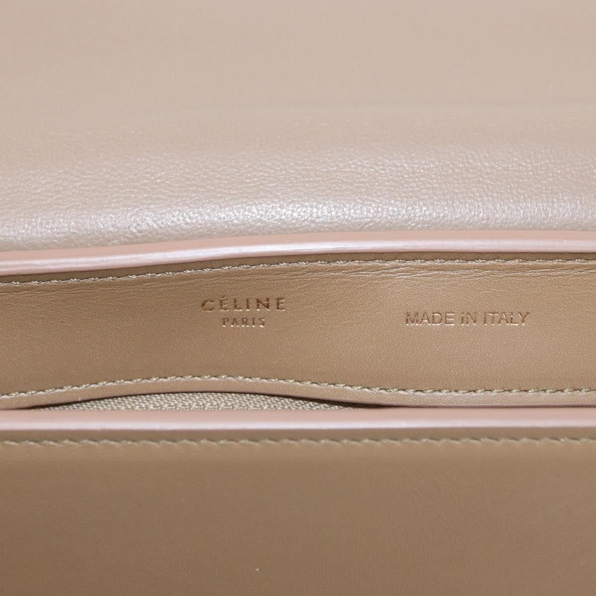 Celine Bicolor Trapeze Bag Leather, BEIGE, LEATHER, Handbag
