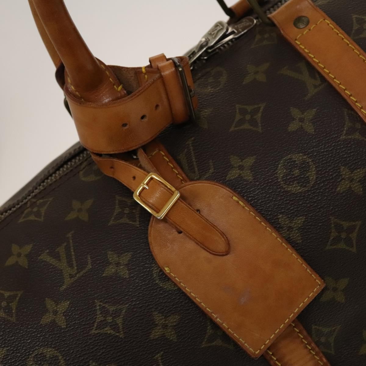 Louis Vuitton Keepall Bandouliere Bag Monogram Canvas, BROWN, CANVAS, Travel bag