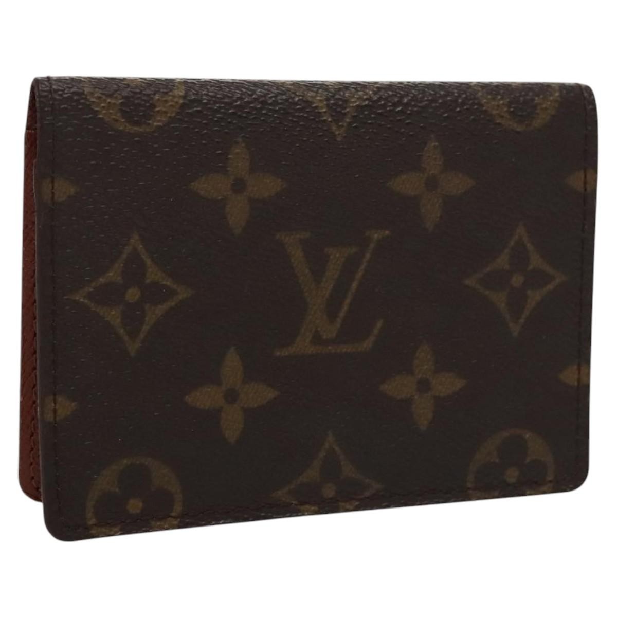 Louis Vuitton Vertical ID Card Holder Canvas, BROWN, CANVAS, Card Holders