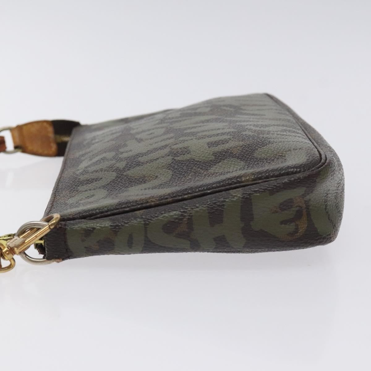 Louis Vuitton Pochette Accessoires Limited Edition Monogram Graffiti, KHAKI, CANVAS, Clutche & pouche
