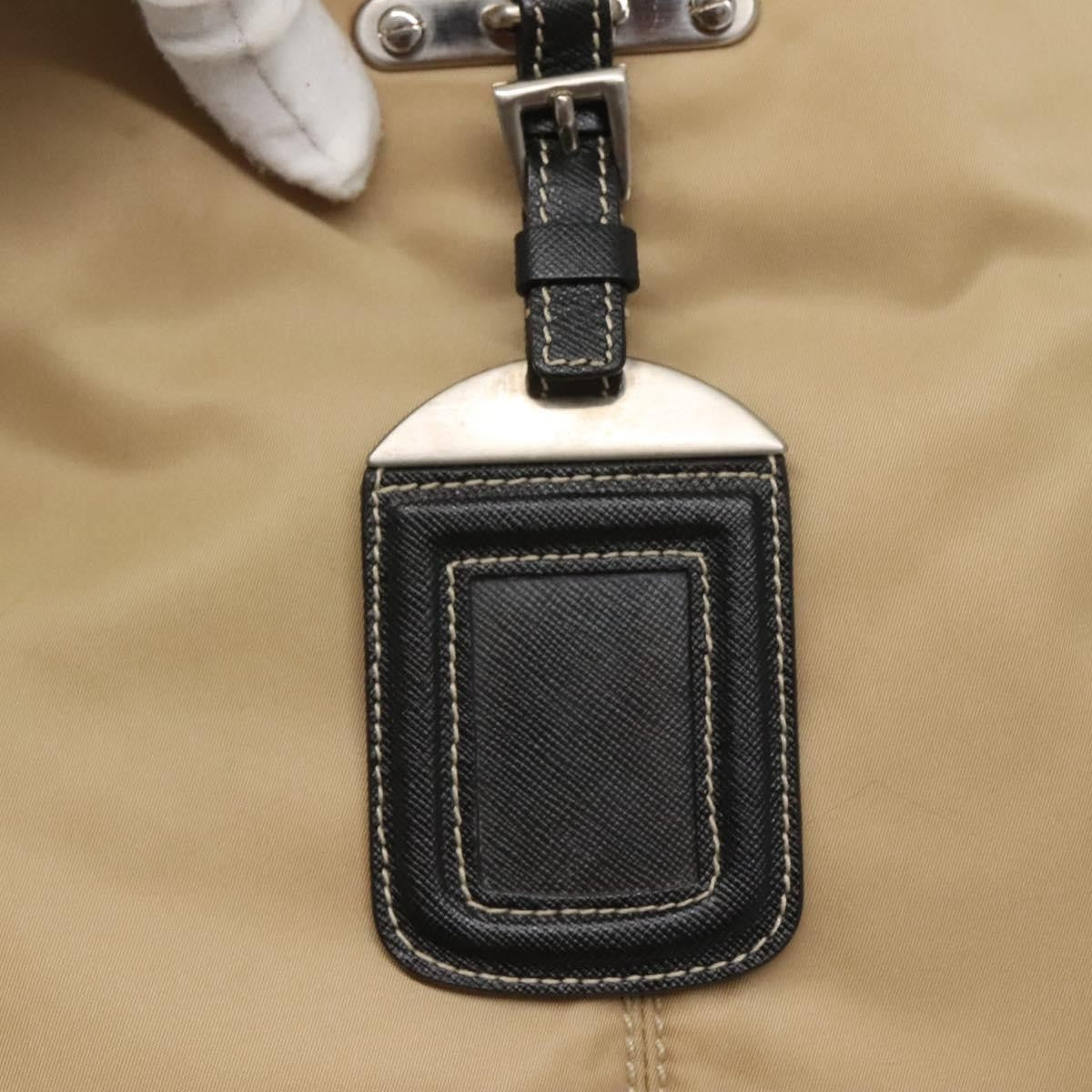 Prada Convertible Chain Tote Quilted Tessuto, BEIGE, NYLON, Tote bag