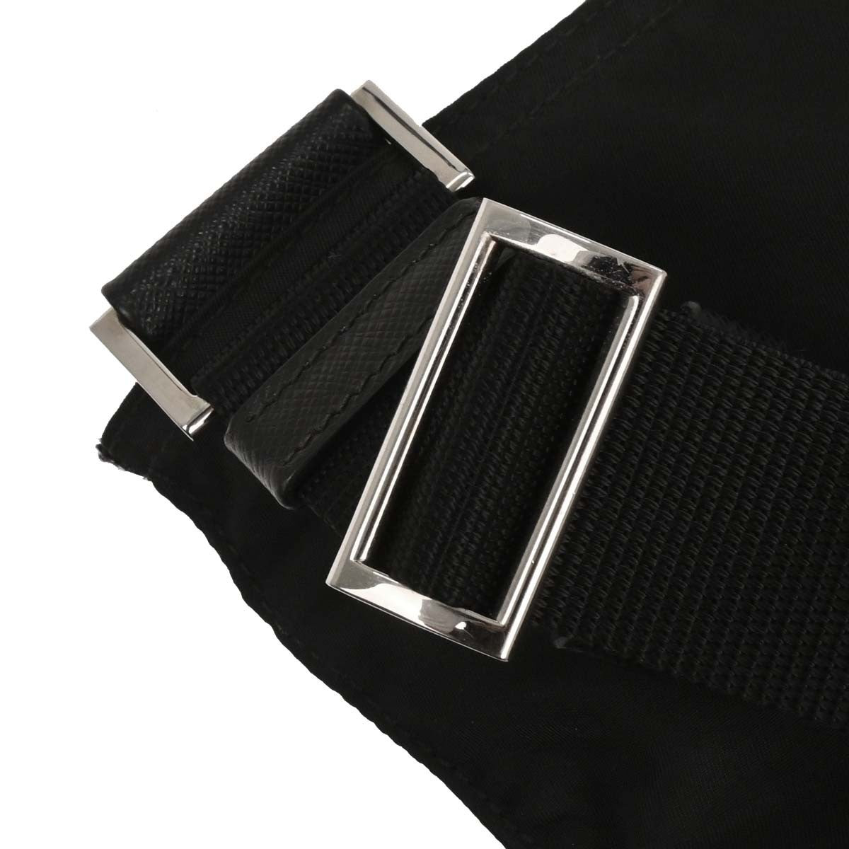 Prada Front Pocket Messenger Bag Tessuto, BLACK, NYLON, Shoulder bag